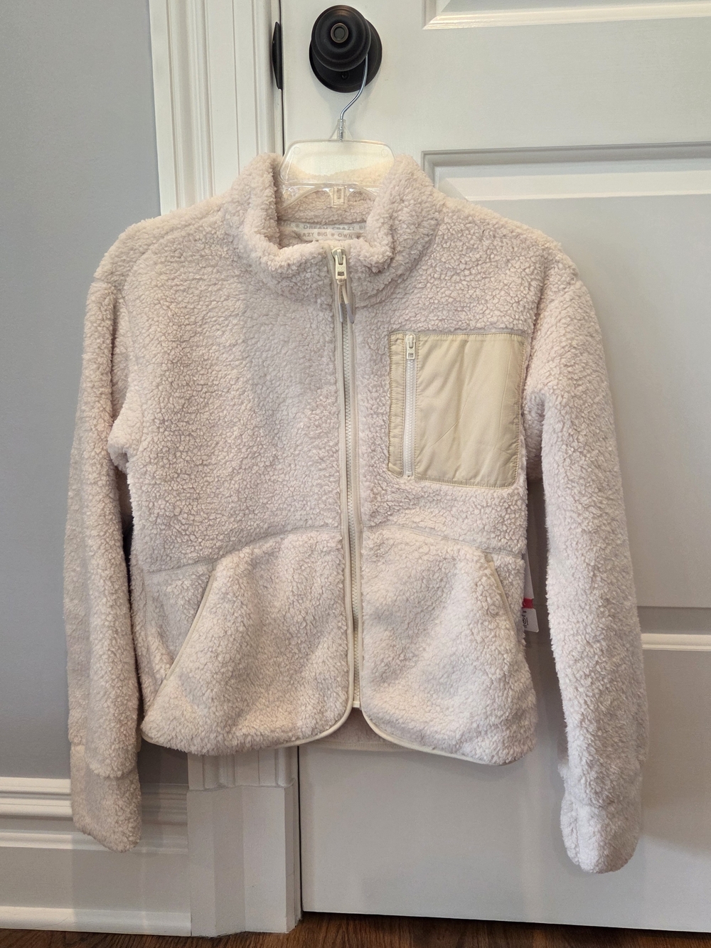 Athleta Cream Sherpa Full-Zip Jacket for Kids